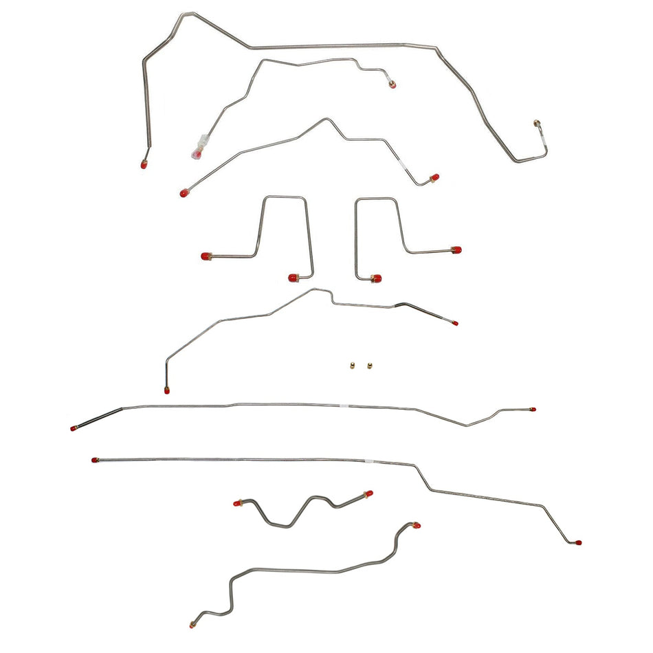 CBK0179OM - 98-00 GM S-series Truck, 4WD, Ext Cab; Complete Brake Line Kit; Steel - SSTubes