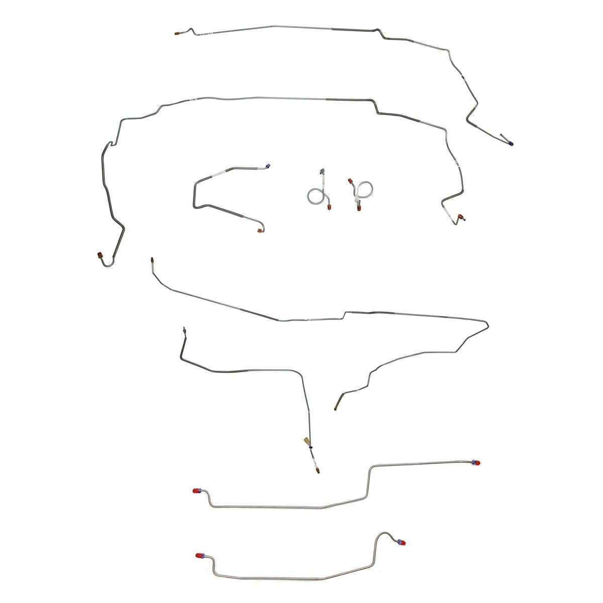 CBK0180SS - 84-86 Mustang SVO, With Subframe Connectors; Complete Brake Line Kit; Stainless - SSTubes