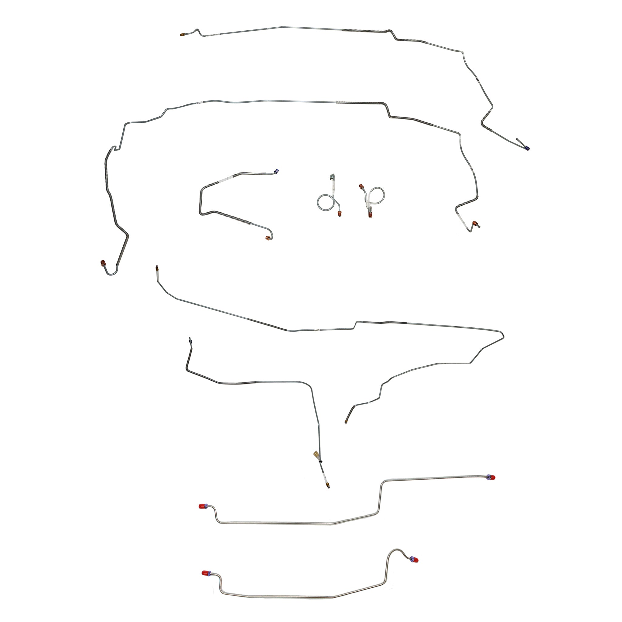 CBK0180SS - 84-86 Mustang SVO, With Subframe Connectors; Complete Brake Line Kit; Stainless - SSTubes