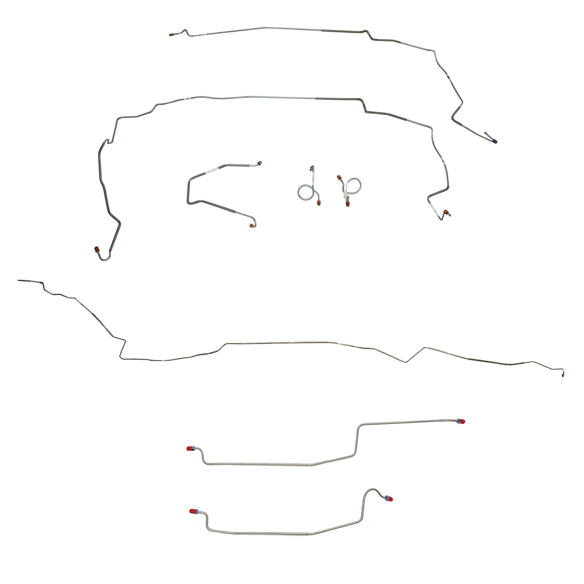 CBK0181OM - 84-86 Mustang SVO, No Subframe Connectors; Complete Brake Line Kit; Steel - SSTubes