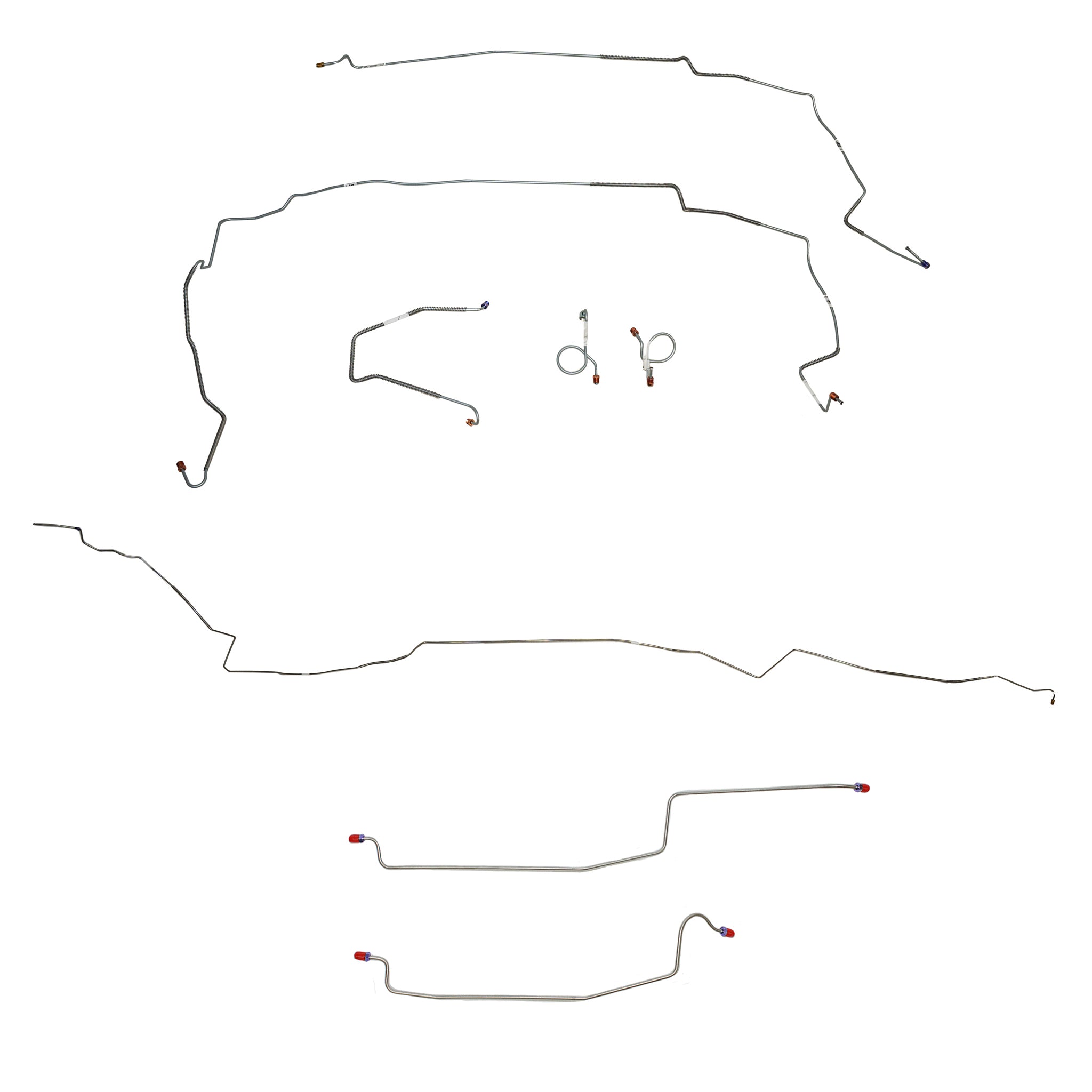 CBK0181OM - 84-86 Mustang SVO, No Subframe Connectors; Complete Brake Line Kit; Steel - SSTubes