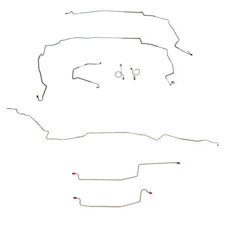 CBK0181OM - 84-86 Mustang SVO, No Subframe Connectors; Complete Brake Line Kit; Steel - SSTubes