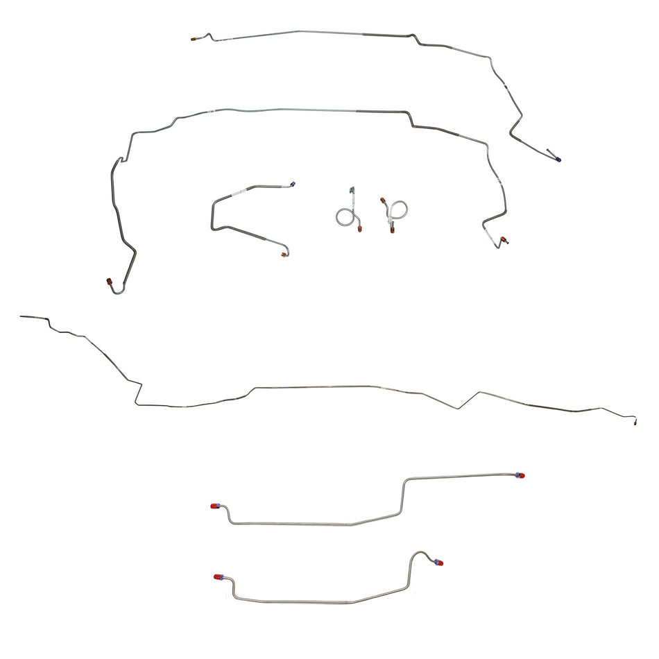 CBK0181OM - 84-86 Mustang SVO, No Subframe Connectors; Complete Brake Line Kit; Steel - SSTubes