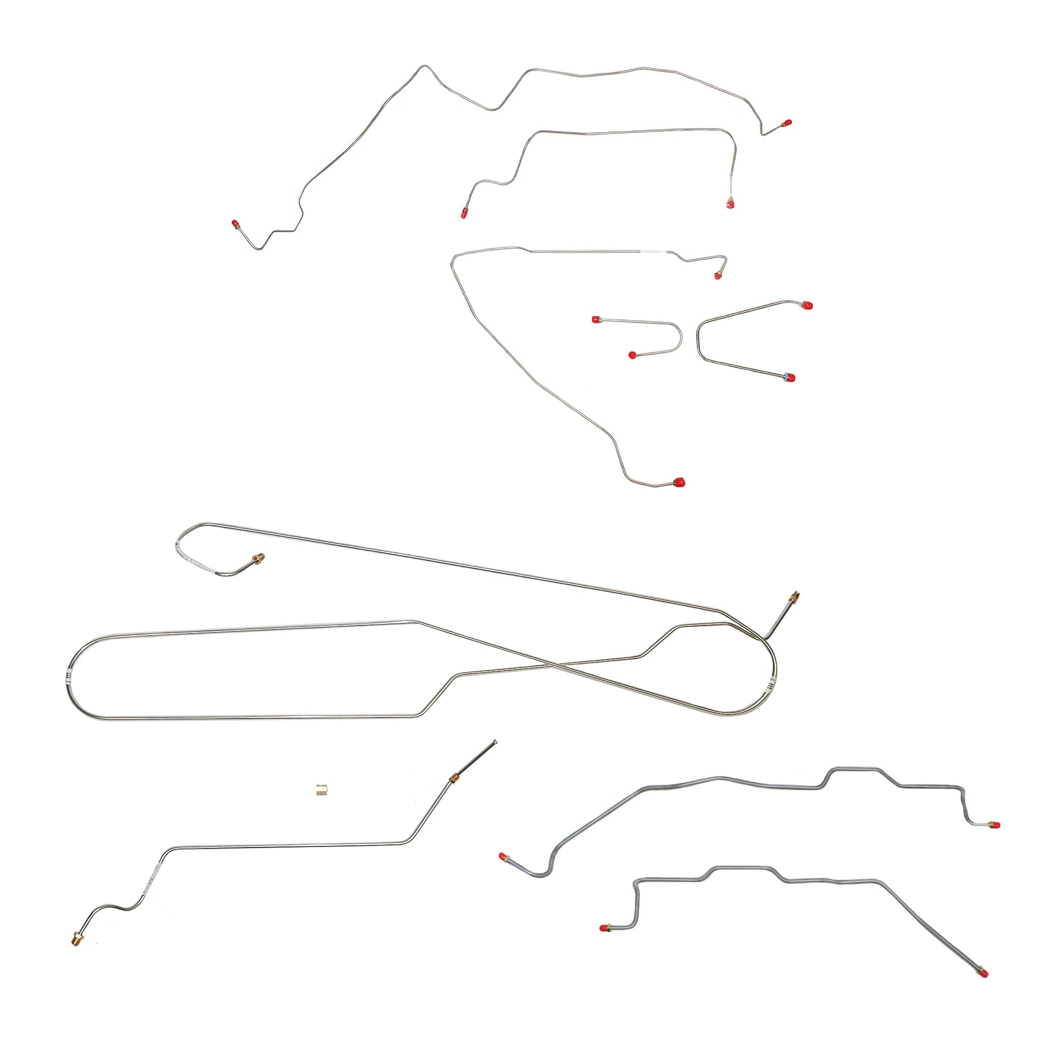 95-00 C2500 / C3500, Ext Cab, Short Bed Brake Line Kit; Steel - SSTubes