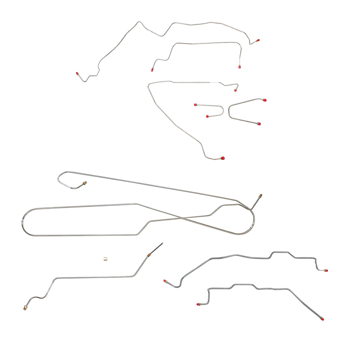 95-00 C2500 / C3500, Ext Cab, Short Bed Brake Line Kit; Steel - SSTubes