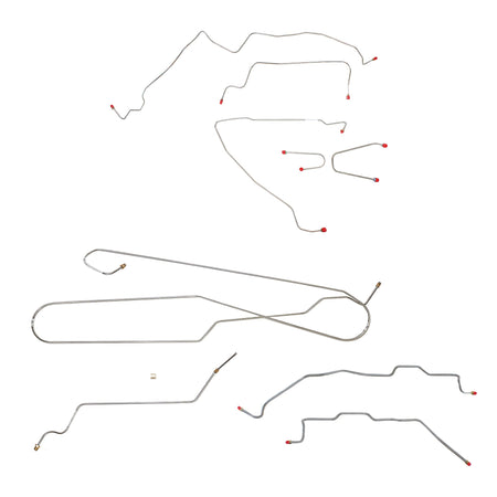 95-00 C2500 / C3500, Ext Cab, Short Bed Brake Line Kit; Steel - SSTubes
