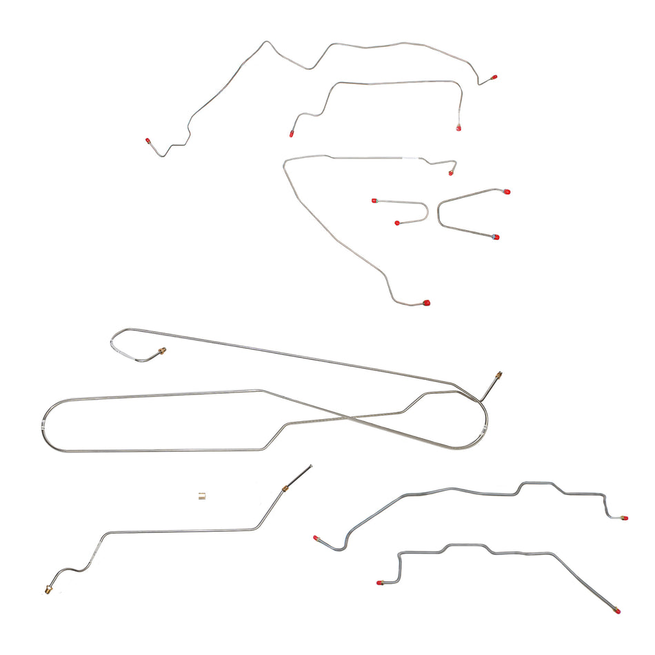 95-00 C2500 / C3500, Ext Cab, Short Bed Brake Line Kit; Stainless - SSTubes