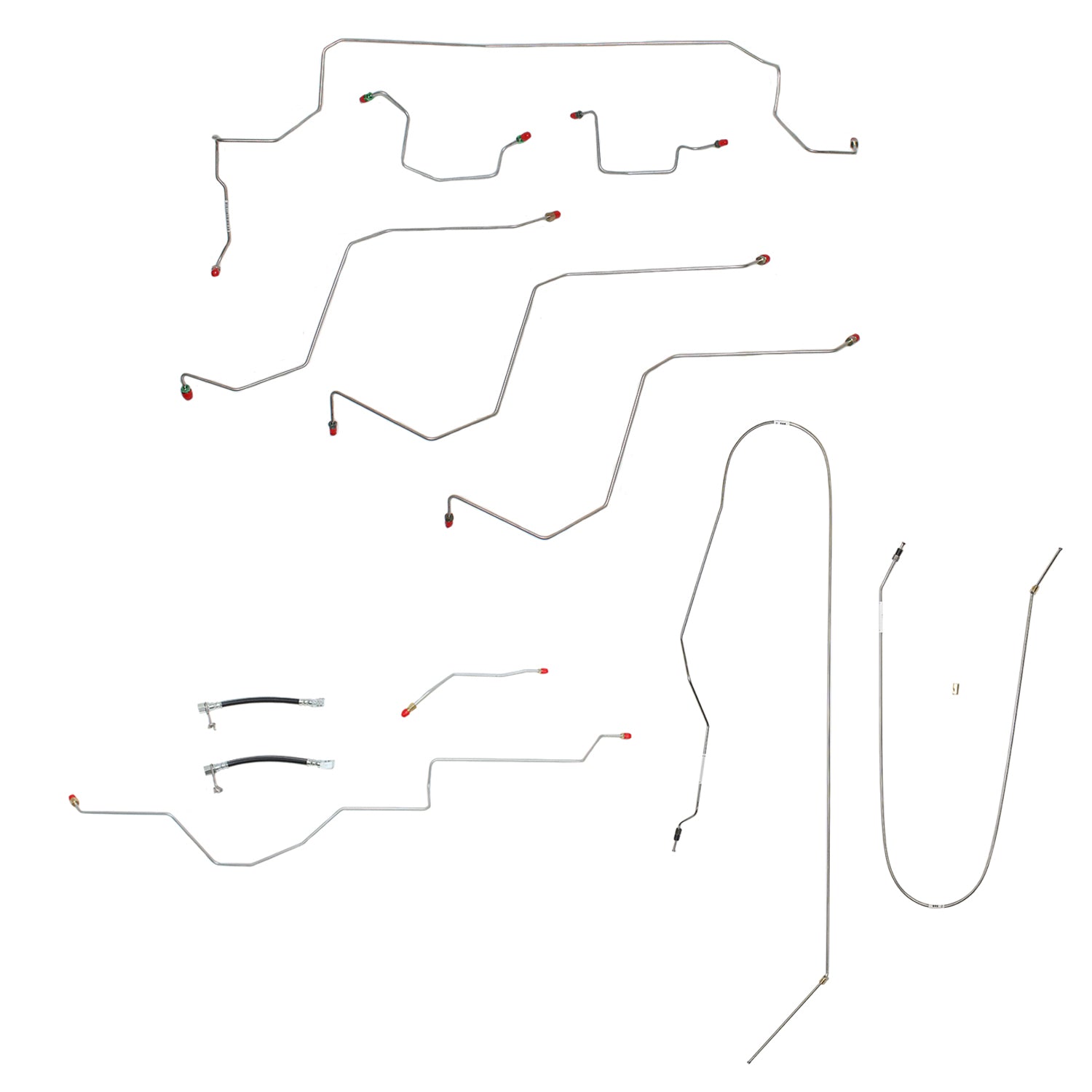 CBK0183OM- 02-05 Dodge Ram 1500 2wd, AWABS, Extended/Quad Cab / Short Bed Complete Brake Line Kit; Steel - SSTubes