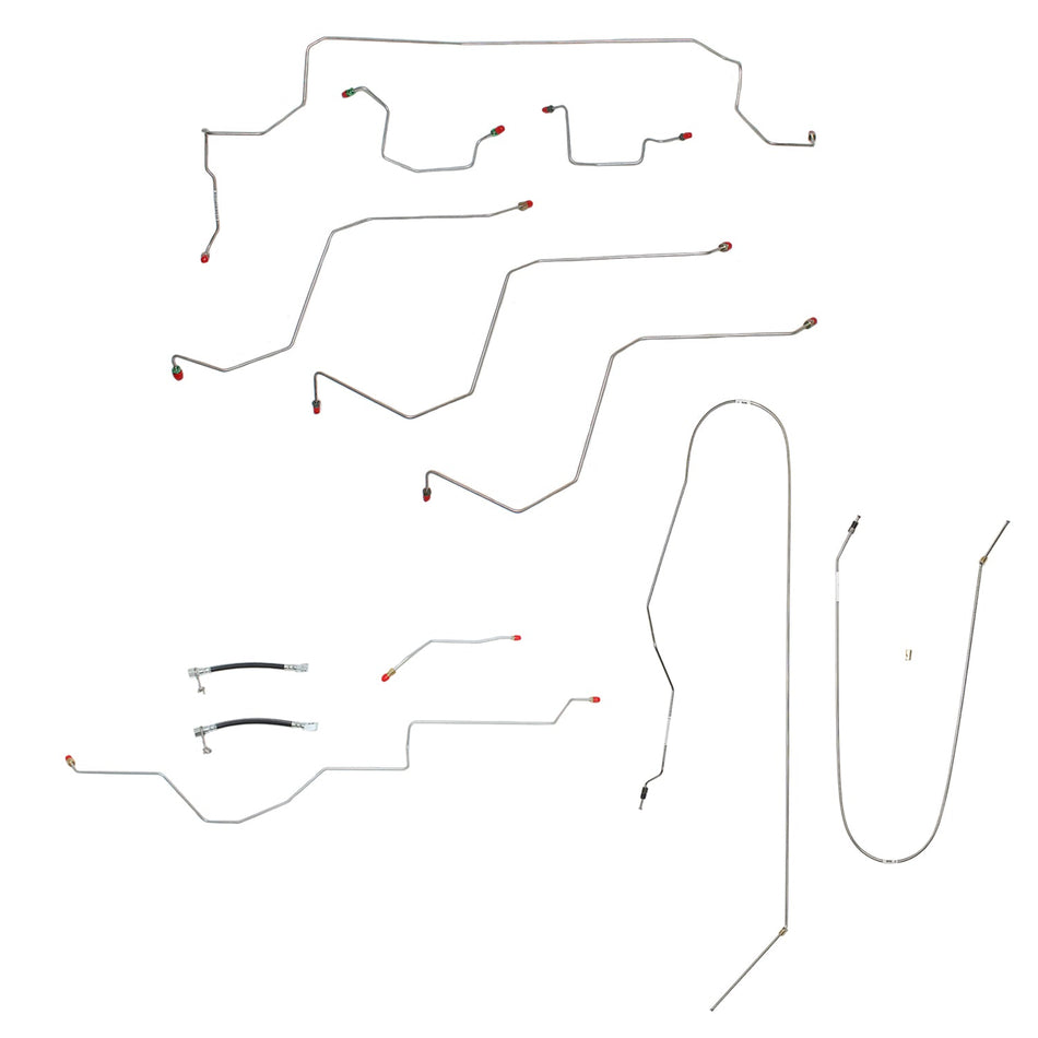 CBK0183SS- 02-05 Dodge Ram 1500 2wd, AWABS, Extended/Quad Cab / Short Bed Complete Brake Line Kit; Stainless - SSTubes
