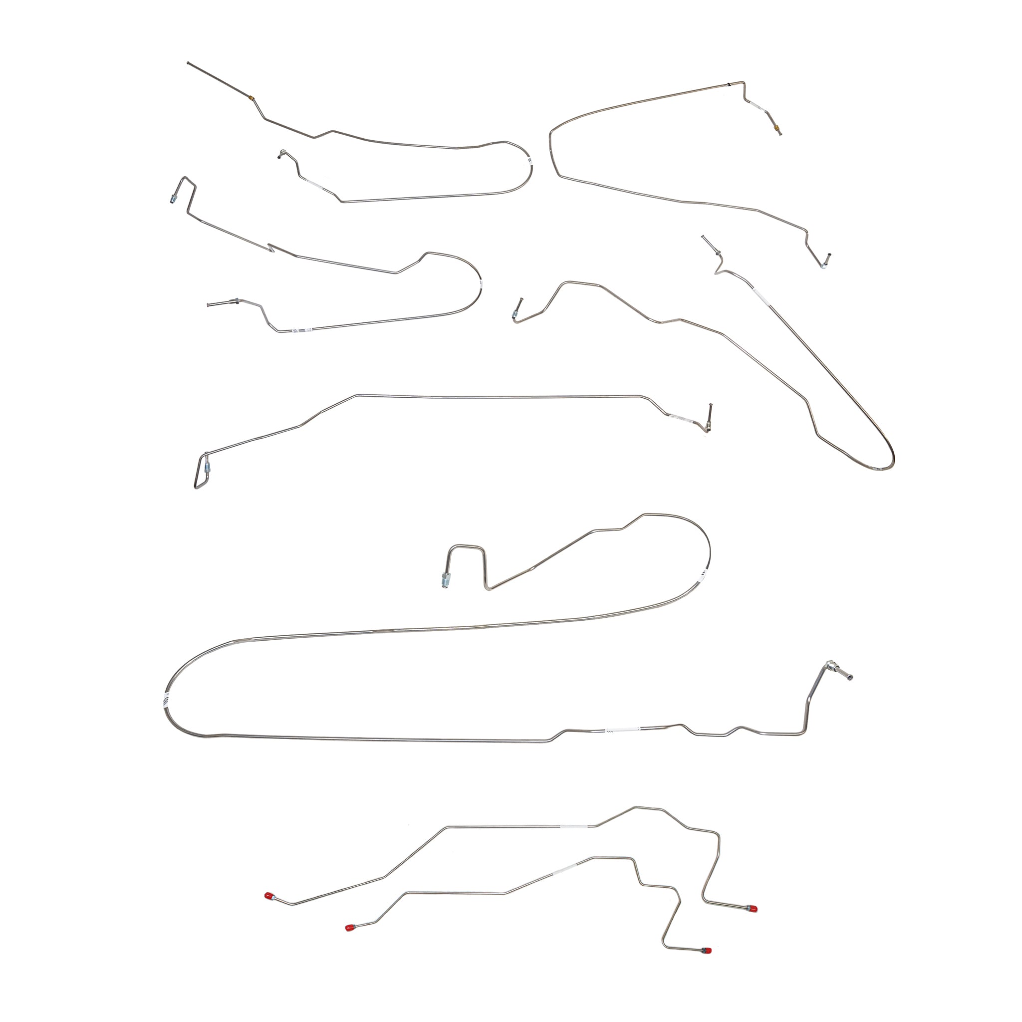 07-08 Silverado 1500 / Sierra 1500 4wd, Ext / Crew Cab, Rear Drum No TC; Complete Brake Line Kit; Stainless - SSTubes