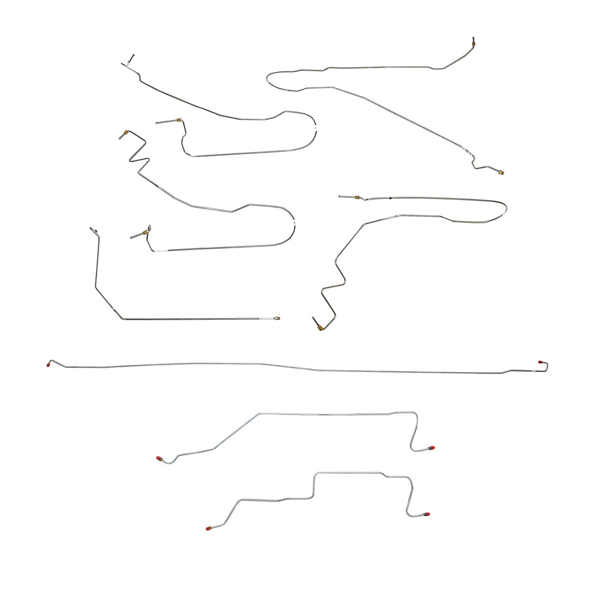 05-07 Silverado / Sierra 1500, 2 WD, Reg, 8ft Bed Brake Line Kit; Steel - SSTubes