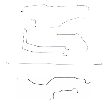 CBK0201SS - 99-02 Silverado / Sierra 1500, 2 WD, Ext, 78'' Bed Brake Line Kit; Stainless - SSTubes