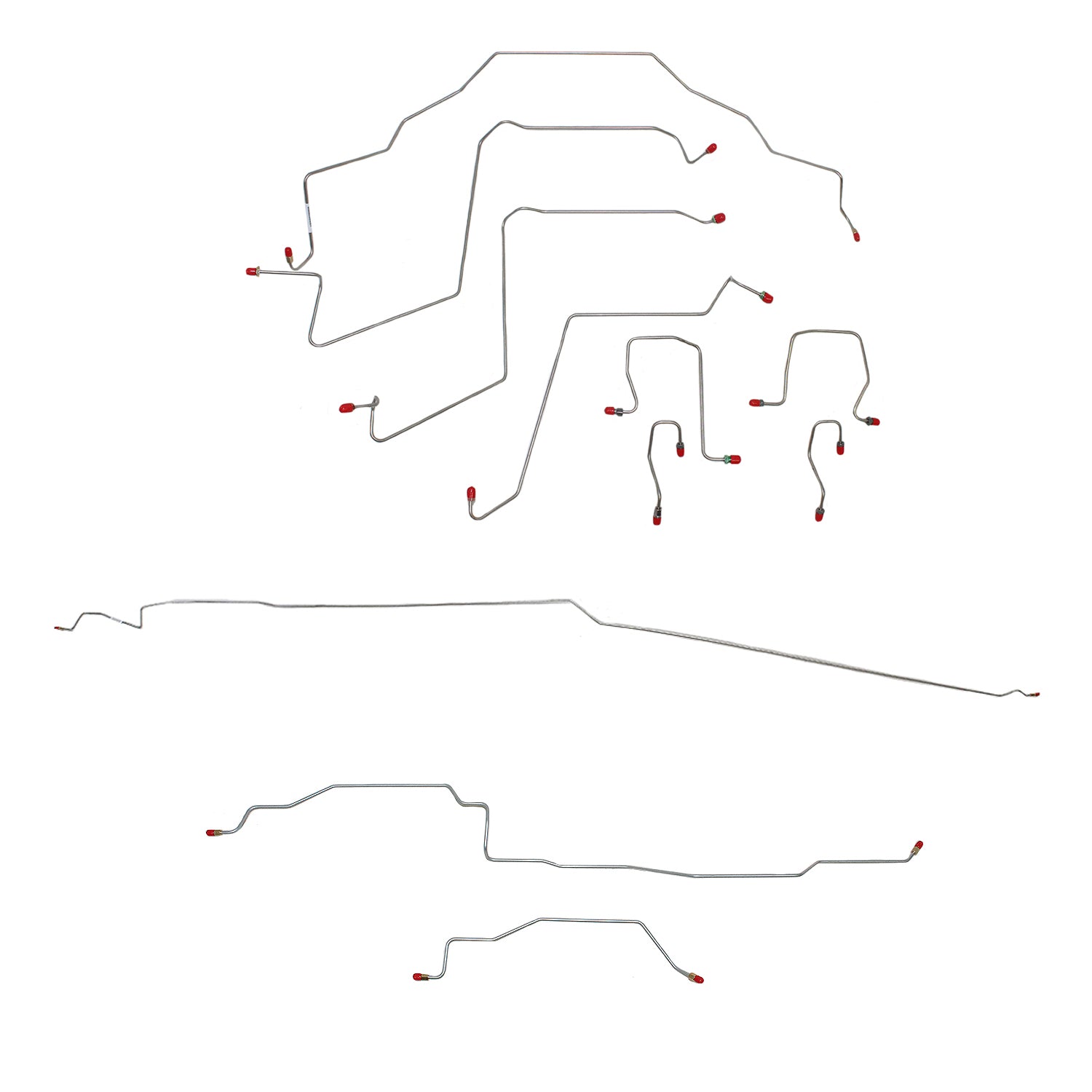 98-01 RAM 1500, 2WD, REAR ABS, QUAD CAB, SHORT BED BRAKE LINE KIT; STAINLESS - SSTubes