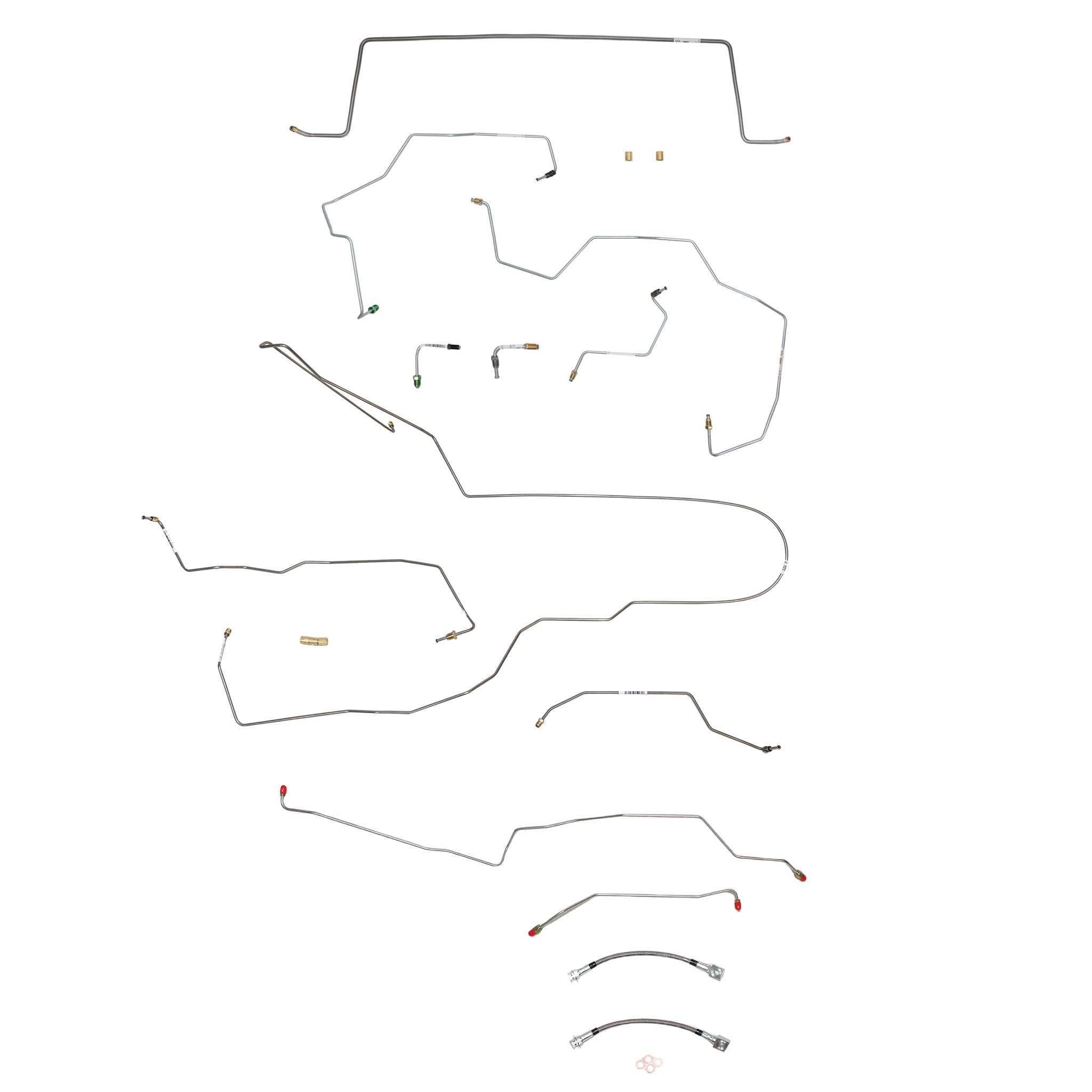 03-05 Liberty, 4WD, Traction Control, ABS; Complete Brake Line Kit - SSTubes