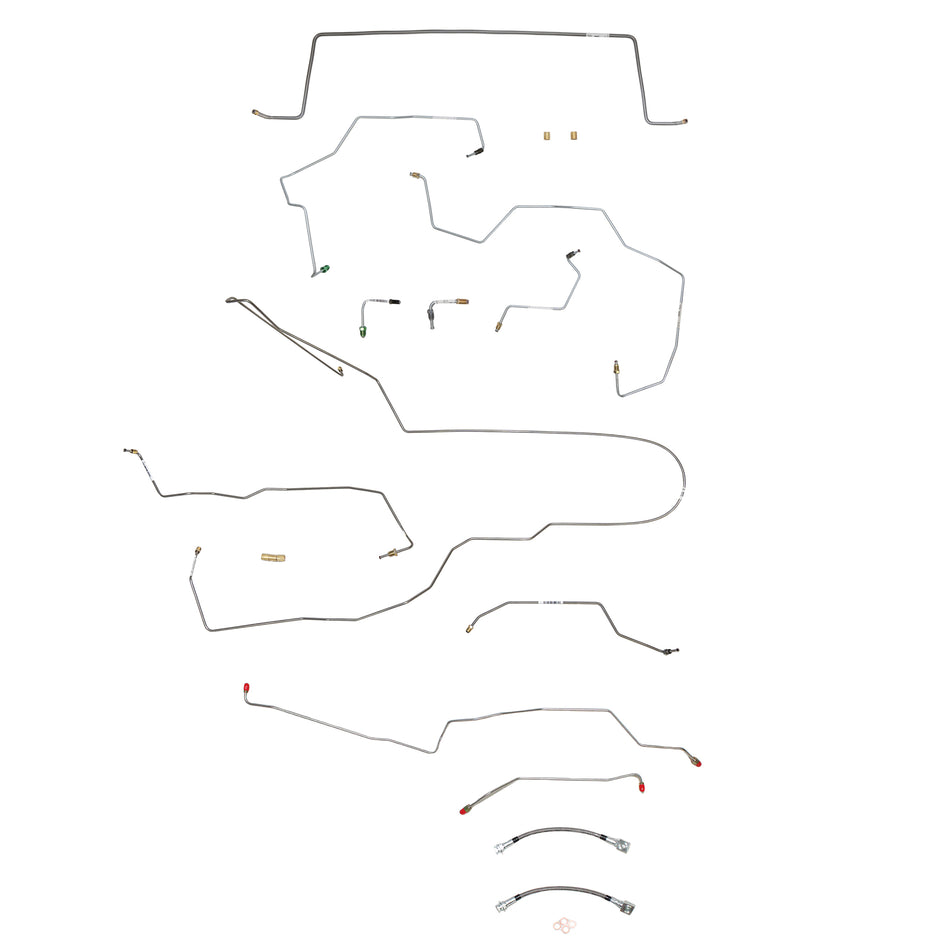 03-05 Liberty, 4WD, Traction, ABS; Complete Brake Line Kit; Steel - SSTubes