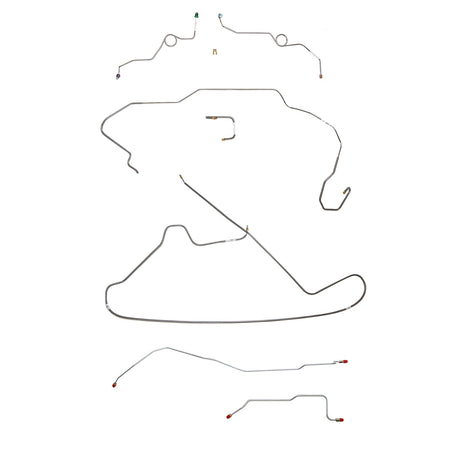 1967-69 Mopar B-Body with a Dana 60 Axle, Power Disc Brake Conversion Complete Brake Line Kit; Steel - SSTubes