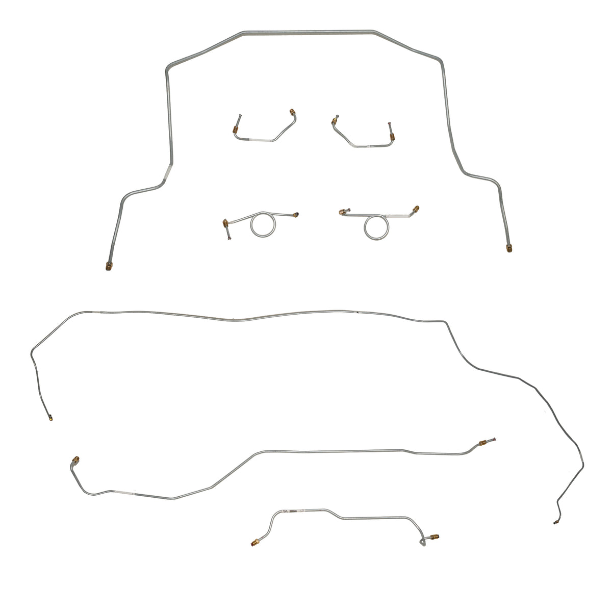 65-66 Ford Mustang, Dual Exhaust; Disc Brake Complete Brake Line Kit; Stainless - SSTubes