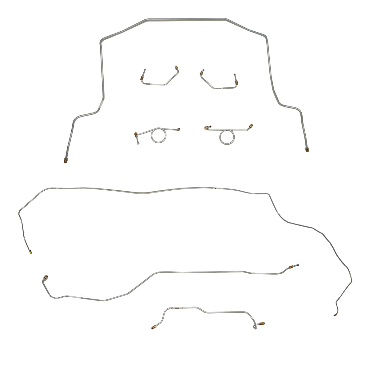 65-66 Ford Mustang, Dual Exhaust; Disc Brake Complete Brake Line Kit; Stainless - SSTubes