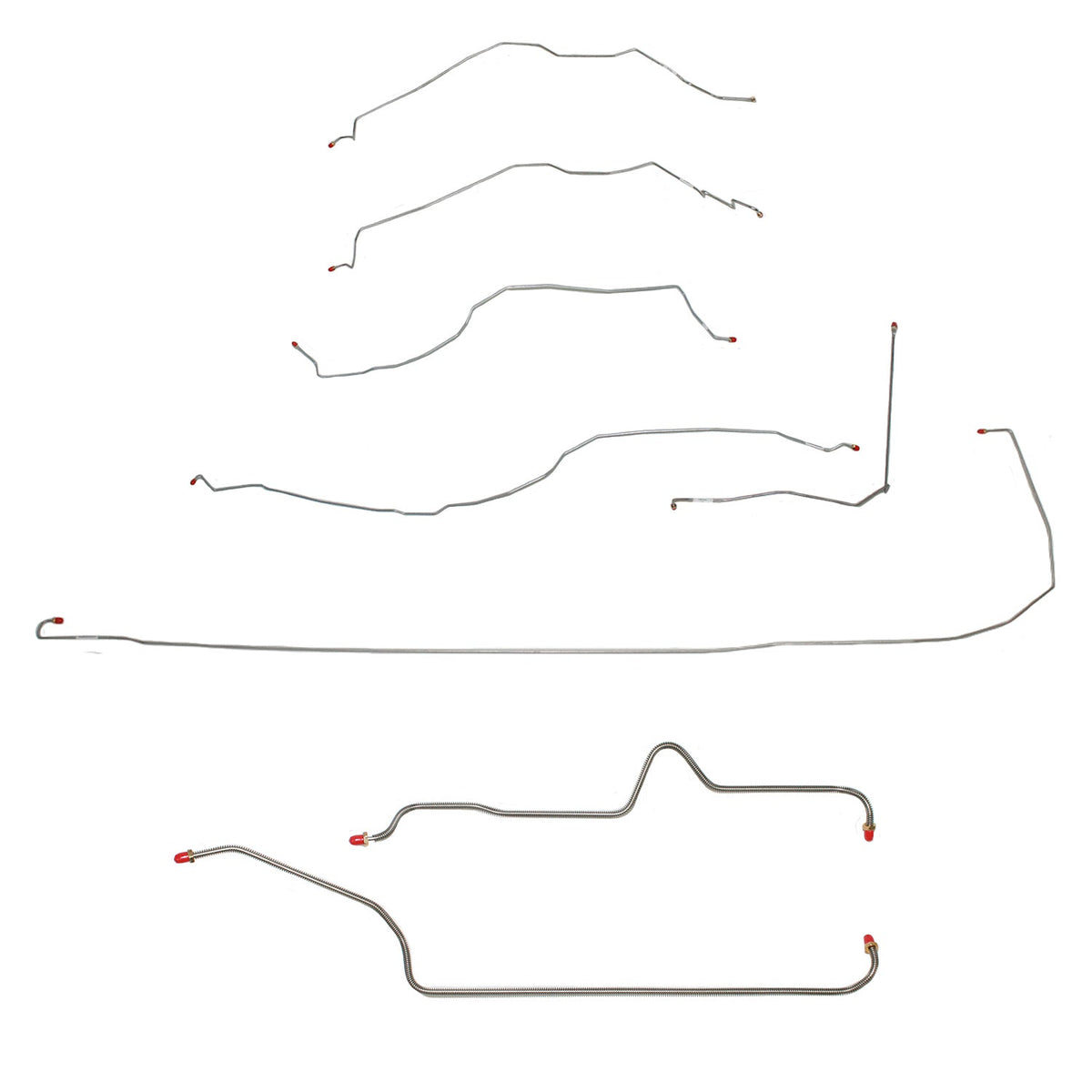 CBK0218OM- 00-02 GM 1500 SUV 4wd 130wb Complete Brake Line Kit; Steel - SSTubes