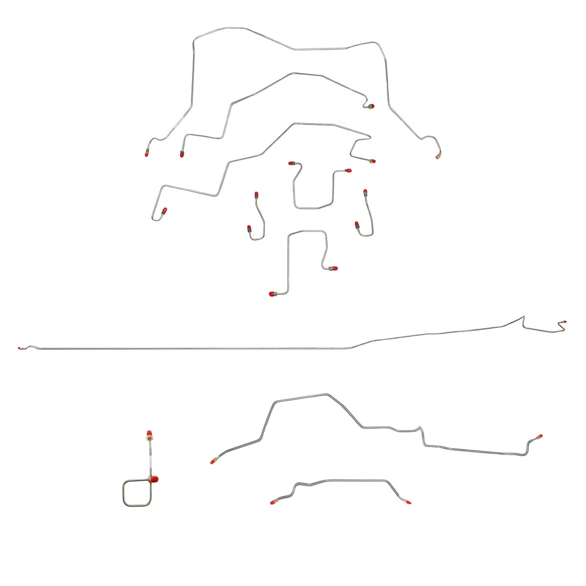 CBK0220OM - 98-01 Ram 2500, Manual, 4WD, Rear ABS, Regular Cab with Long Bed; Complete Brake Line Kit; Steel - SSTubes