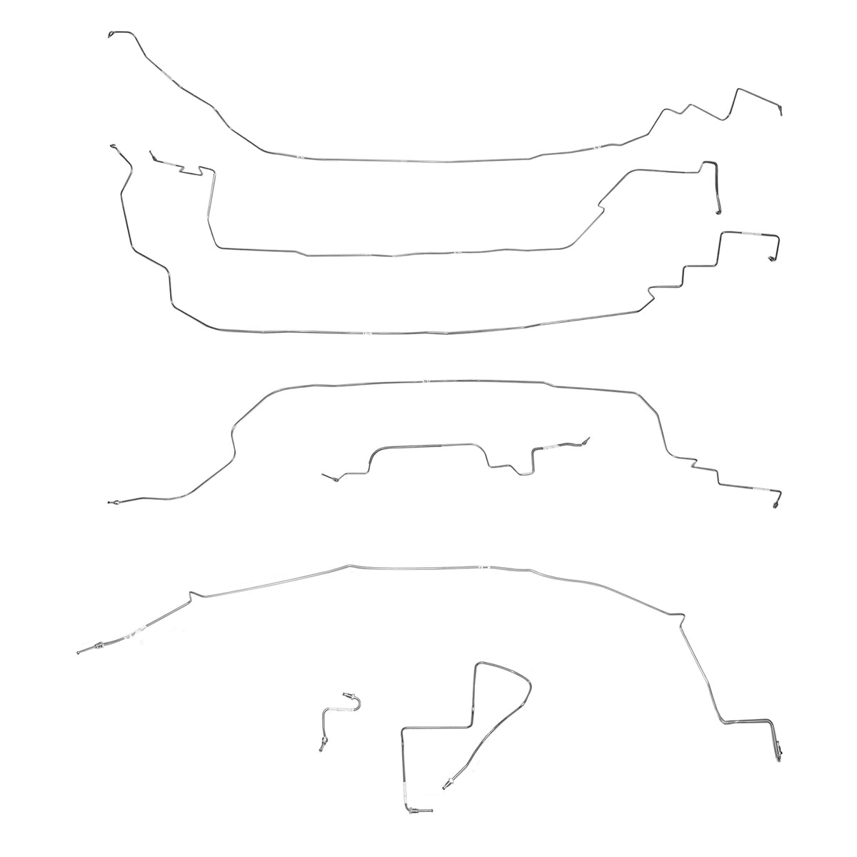 CBK0223SS - 86-87 Corvette C4; Complete Brake Line Kit; Stainless - SSTubes