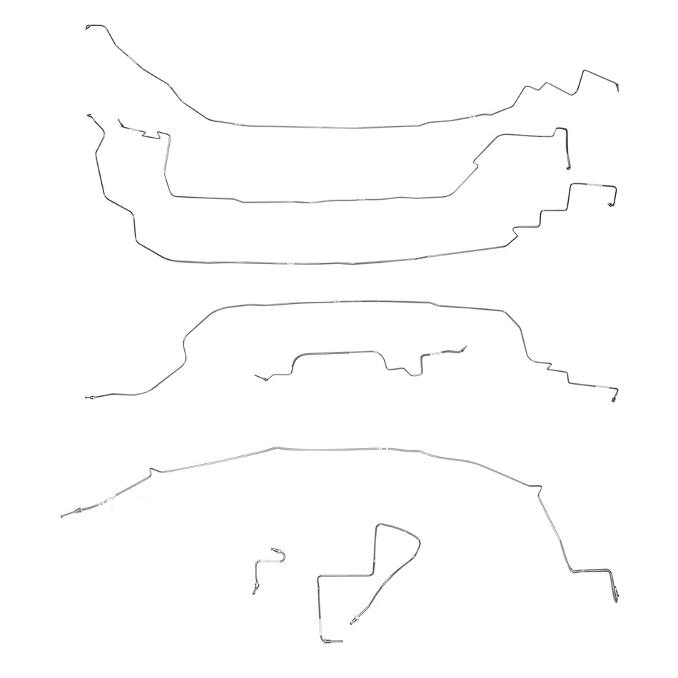 CBK0223SS - 86-87 Corvette C4; Complete Brake Line Kit; Stainless - SSTubes