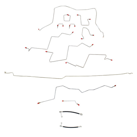 CBK0232SS- 01-02 Ram 2500 4wd, Automatic Trans, AWABS, Ext Cab/Long Bed; Complete Brake Line; Stainless - SSTubes