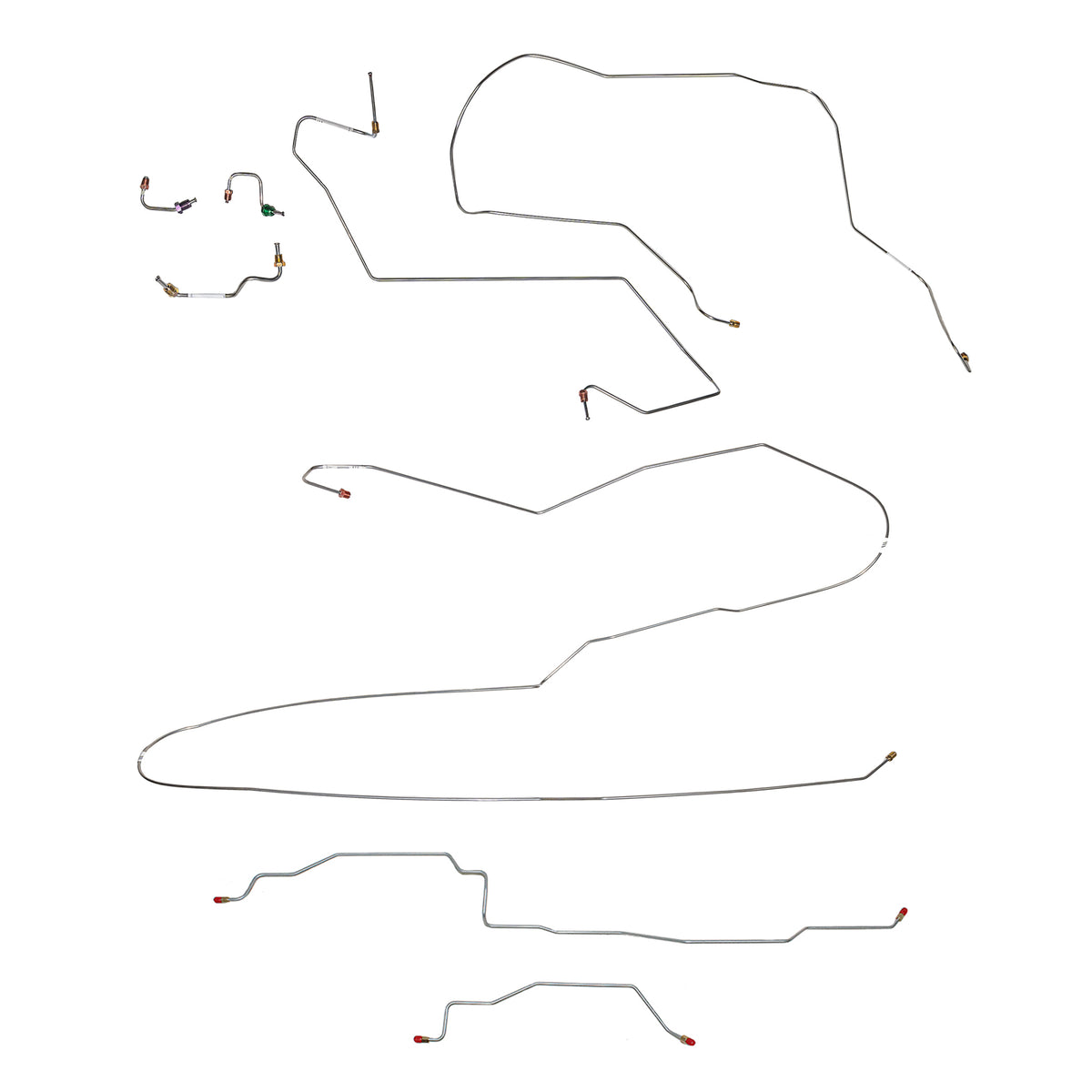 CBK0235- 94-95 Ram 1500, 2WD, RWABS, Drum; Complete Brake Line Kit - SSTubes