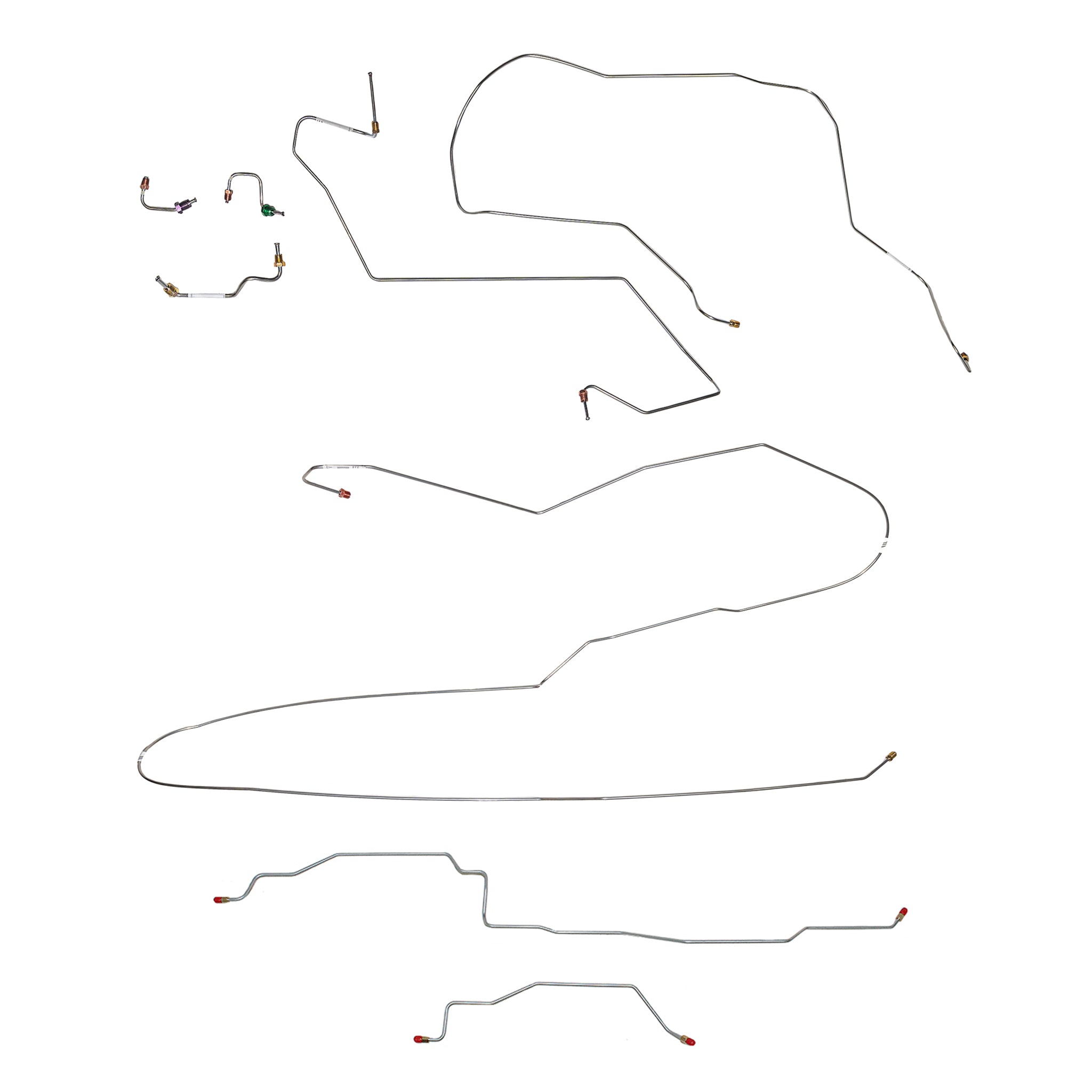 CBK0235- 94-95 Ram 1500, 2WD, RWABS, Drum; Complete Brake Line Kit - SSTubes