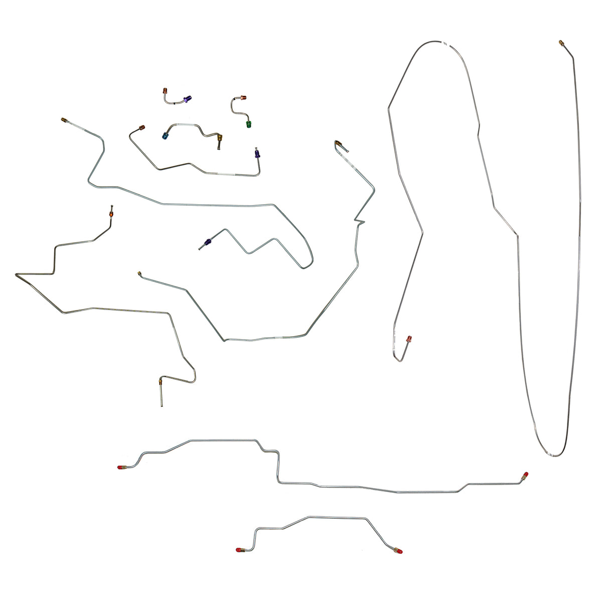 CBK0237- 94-95 Ram 1500, 2WD, AWABS, Drum; Complete Brake Line Kit - SSTubes