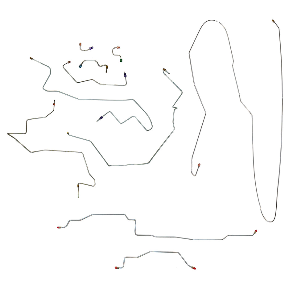 CBK0237- 94-95 Ram 1500, 2WD, AWABS, Drum; Complete Brake Line Kit - SSTubes