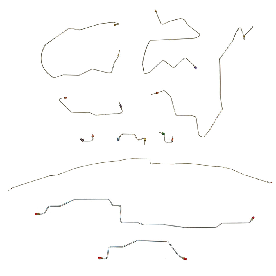 CBK0240- 94-95 Ram 1500, 2WD, AWABS, Reg / Short, Drum; Complete Brake Line Kit