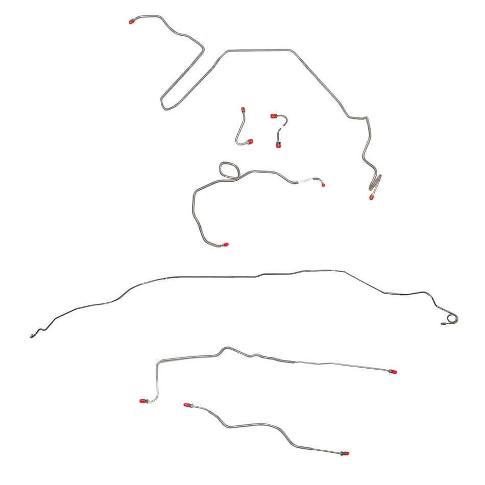 82-83 Camaro; 2.5L/4 cyl or 2.8L/6 cyl, Drum; Complete Brake Line Kit; Stainless - SSTubes