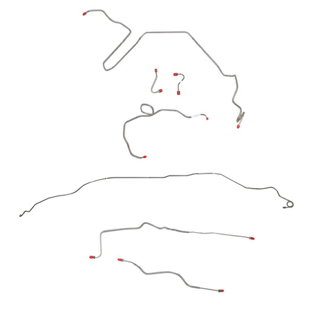 82-83 Camaro; 2.5L/4 cyl or 2.8L/6 cyl, Drum; Complete Brake Line Kit; Stainless - SSTubes