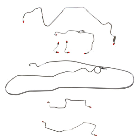 86-89 Camaro, 2.5L/4 cyl (1986) or 2.8L/6 cyl, Borg-Warner HD Axle; Complete Brake Line Kit; Steel - SSTubes
