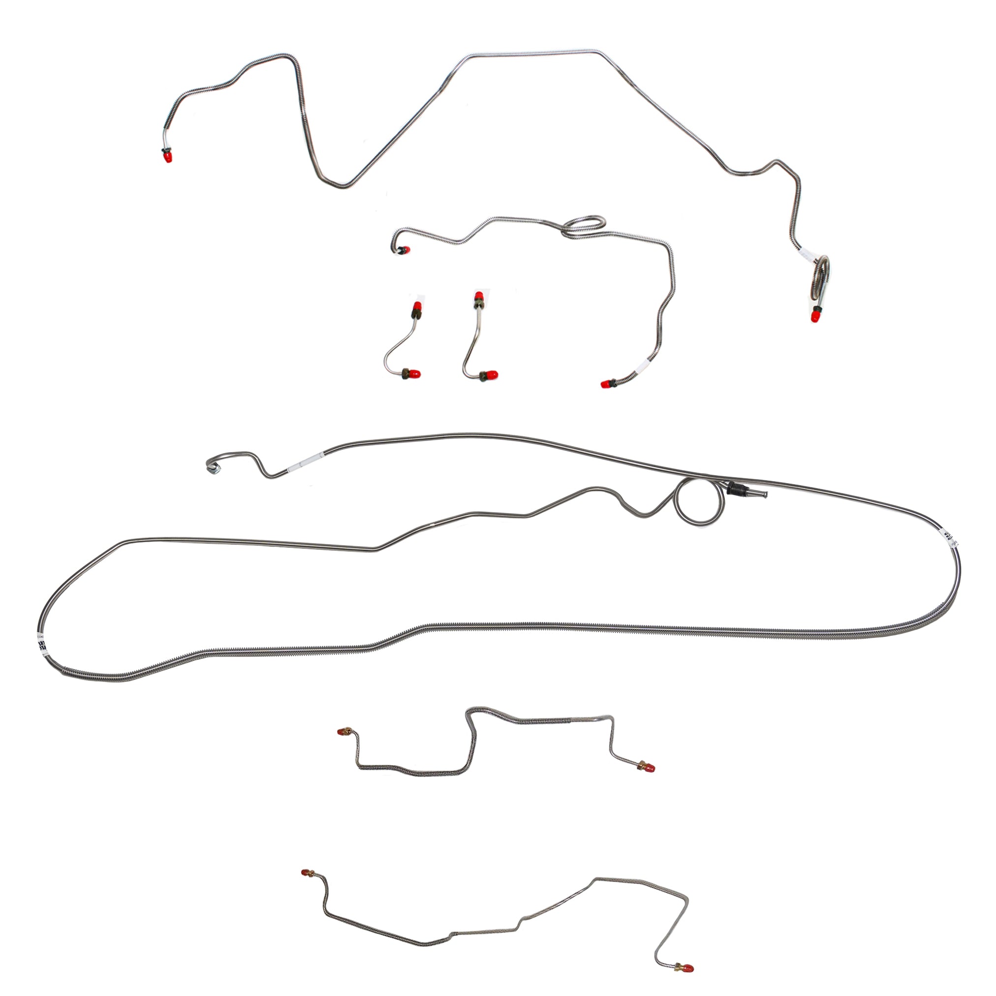 86-89 Camaro, 2.5L/4 cyl (1986) or 2.8L/6 cyl, Borg-Warner HD Axle; Complete Brake Line Kit; Stainless - SSTubes