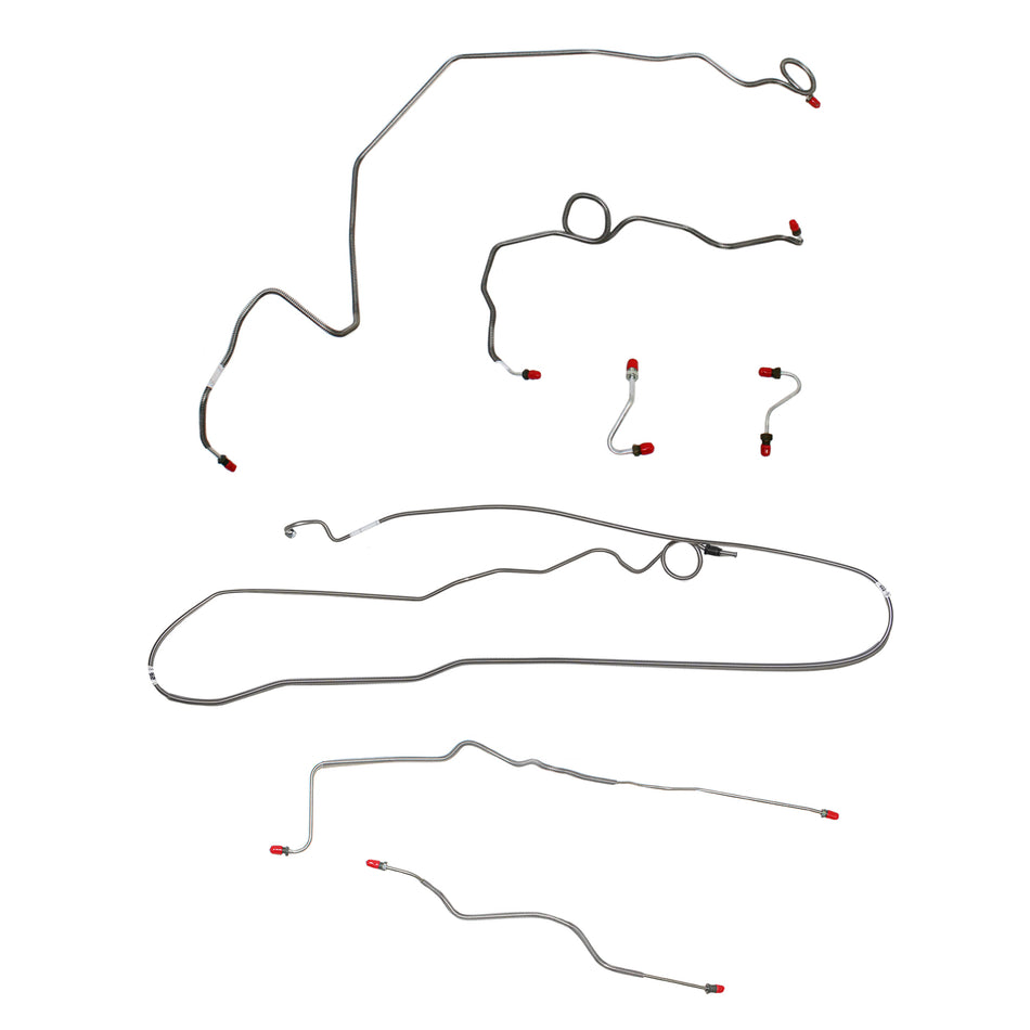 89-91 Camaro, 5.0L/8 cyl or 5.7L/8 cyl, J65 Rear Disc; Complete Brake Line Kit; Steel - SSTubes