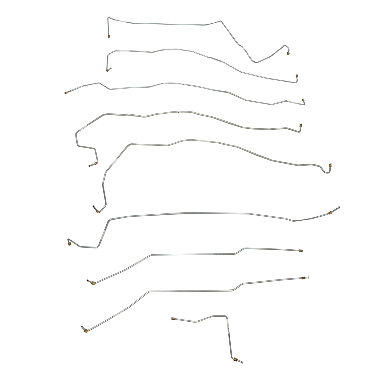 02-09 Trailblazer Extended Complete Brake Line Kit; Stainless - SSTubes