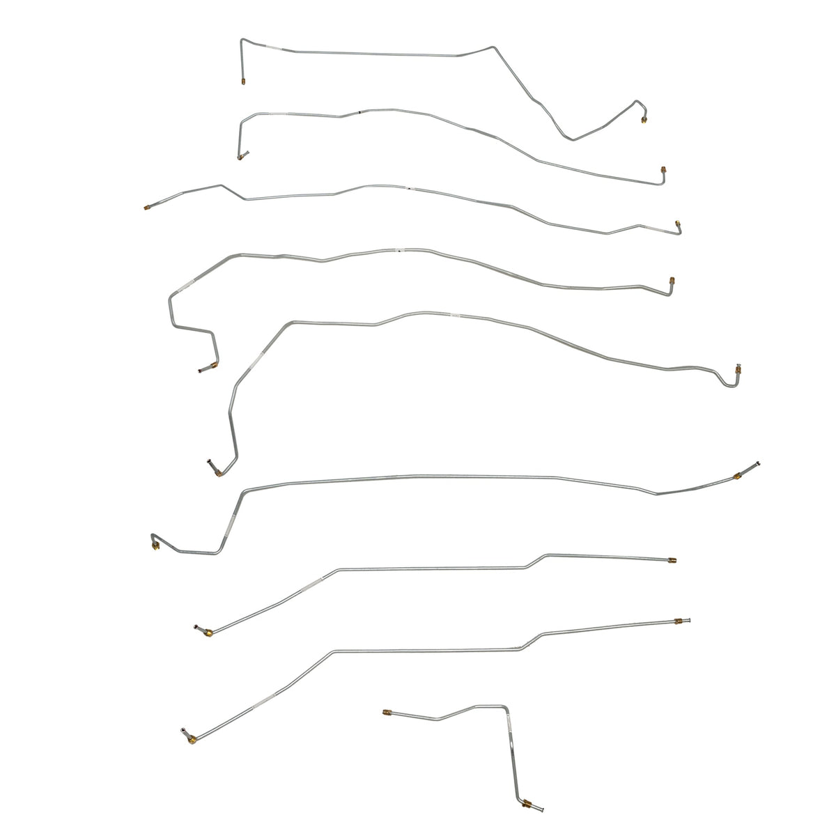 02-09 Trailblazer Extended Complete Brake Line Kit; Steel - SSTubes