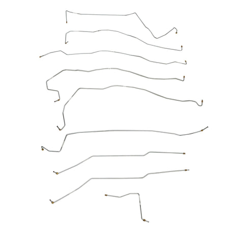 02-09 Trailblazer Extended Complete Brake Line Kit; Steel - SSTubes