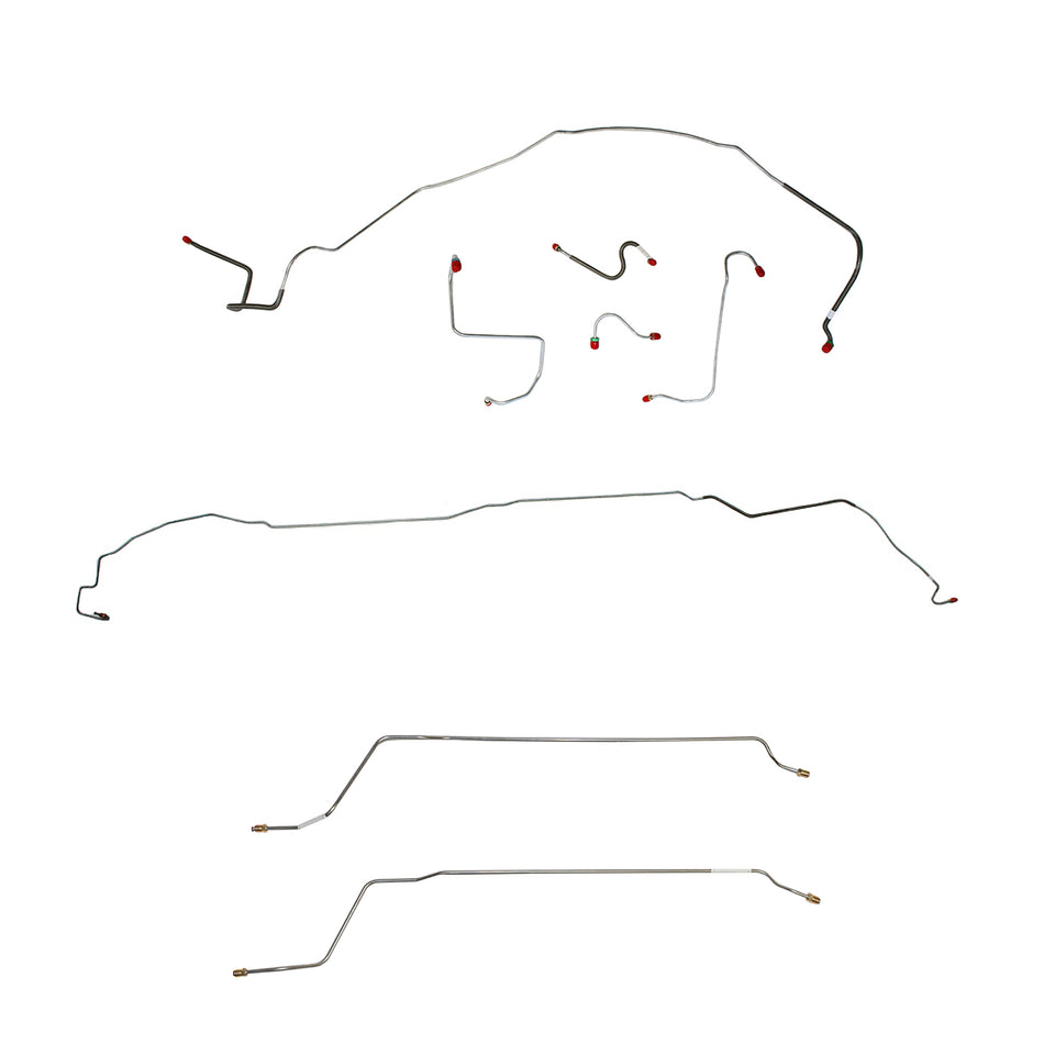 67 Chevy Malibu/ Chevelle Convertible Super Sport with Manual Disc Brakes, Complete Brake Line Kit; Stainless - SSTubes