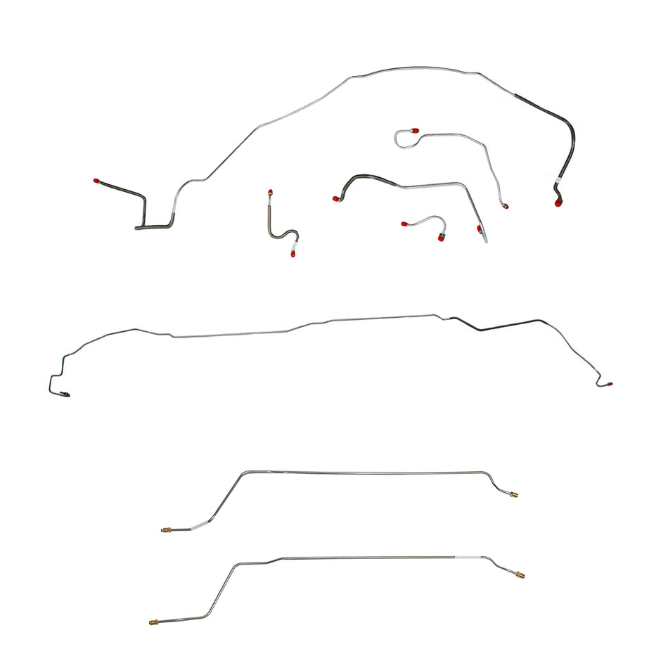 67 Chevy Malibu/ Chevelle Convertible Super Sport with Power Disc Brakes, Complete Brake Line Kit; Stainless - SSTubes