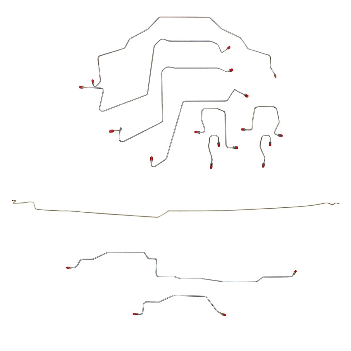 CBK0203OM - 98-01 RAM 1500, 2WD, REAR ABS, QUAD CAB, LONG BED BRAKE LINE KIT; STEEL - SSTubes