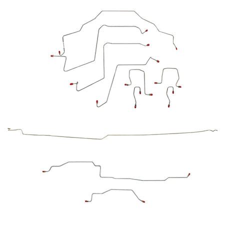 CBK0203OM - 98-01 RAM 1500, 2WD, REAR ABS, QUAD CAB, LONG BED BRAKE LINE KIT; STEEL - SSTubes