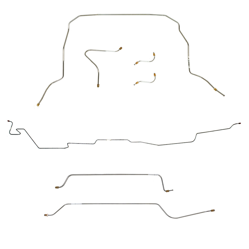 CBK0391SS - 1965 Chevy II (Nova) w/ Standard Drum Brakes; Complete Brake Line Kit; Stainless - SSTubes