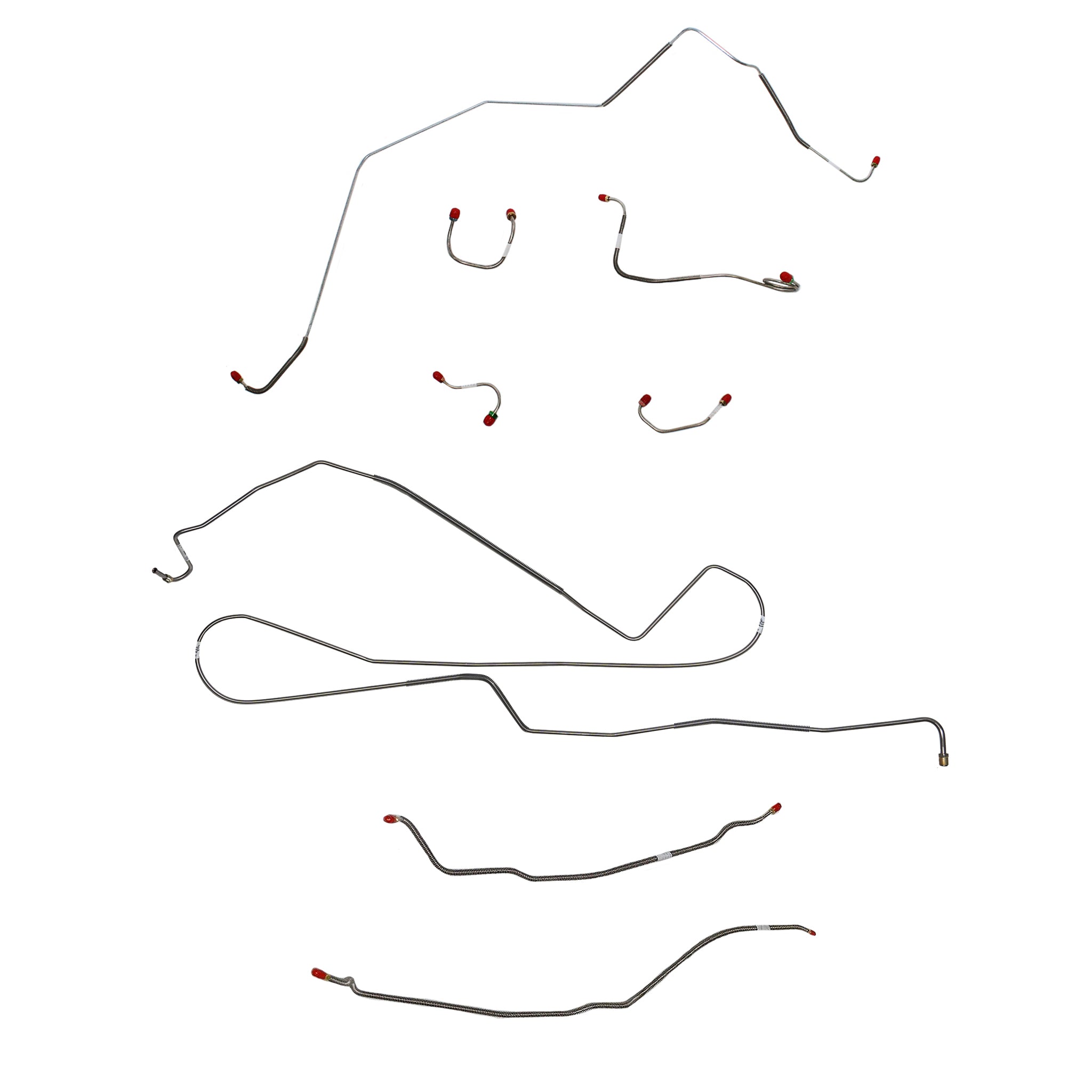 1968 Chevy II (Nova) w/ Power Disc, Single Leaf Rear Spring; Complete Brake Line Kit; Stainless - SSTubes