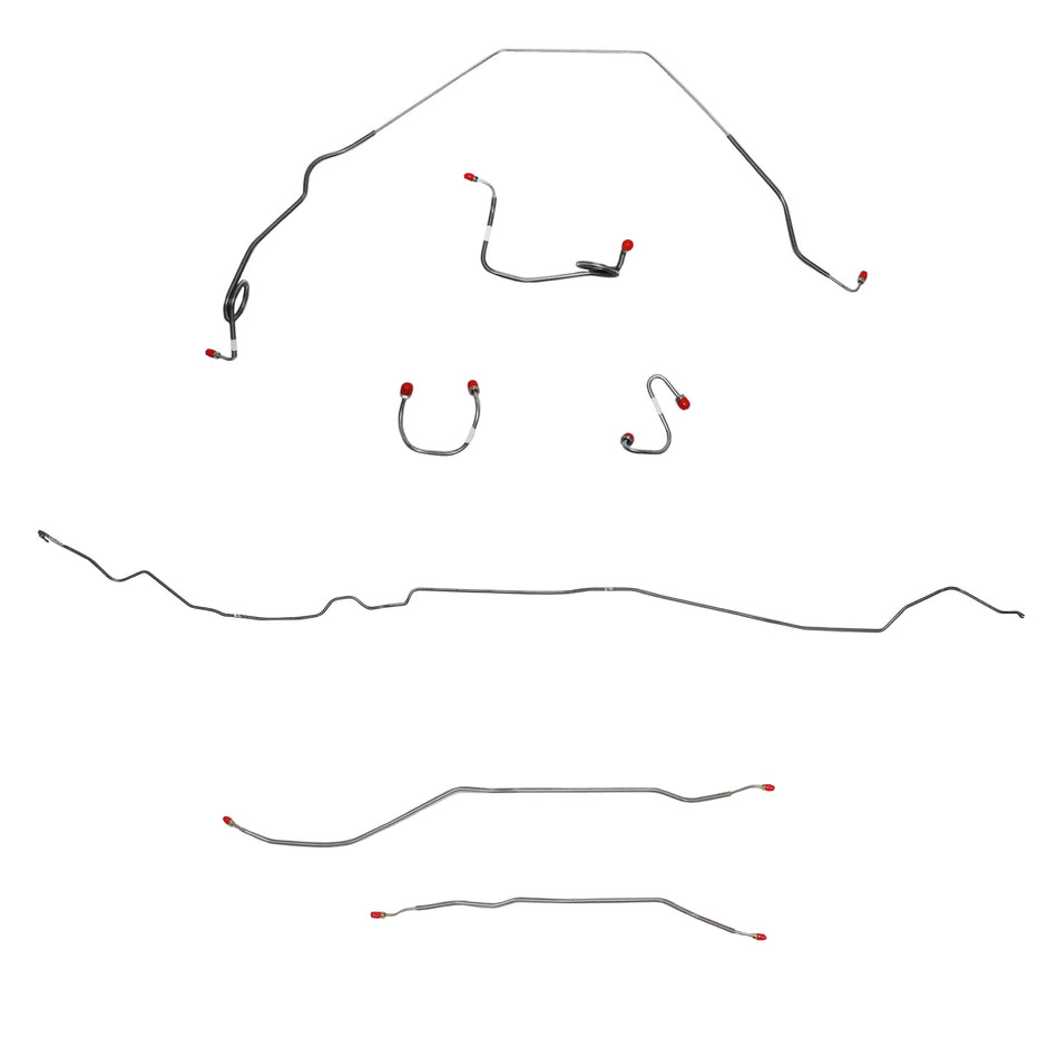 1970 Chevy Nova w/ Standard Drum Brakes; Complete Brake Line Kit; Stainless - SSTubes