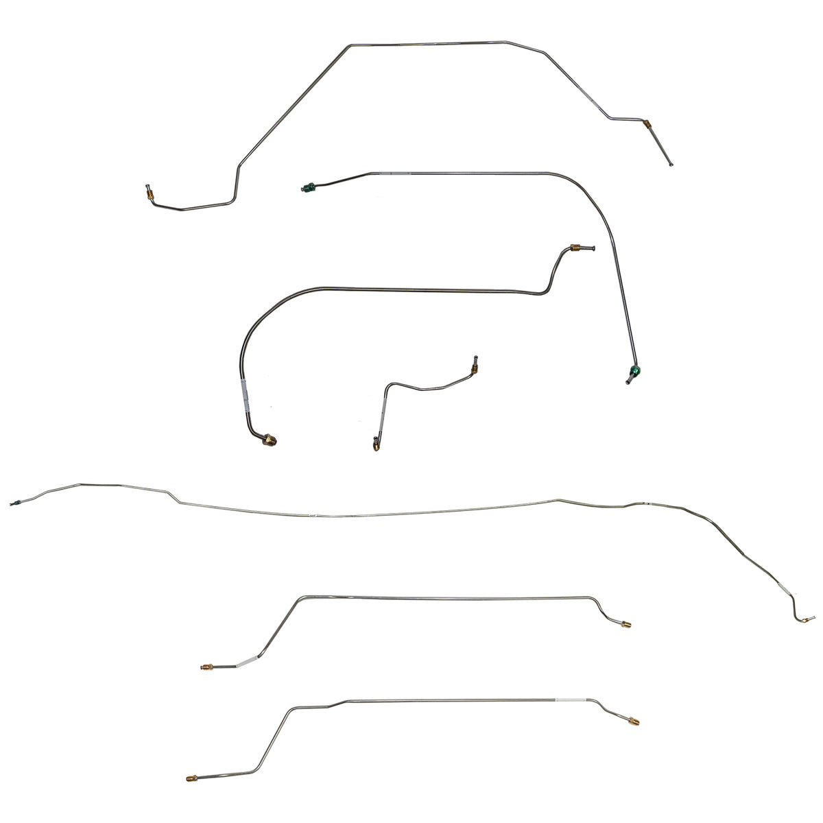 CBK0413SS- 64-67 Chevy Chevelle Convertible, Disc Brake Conversion Brake Line Kit; Stainless - SSTubes
