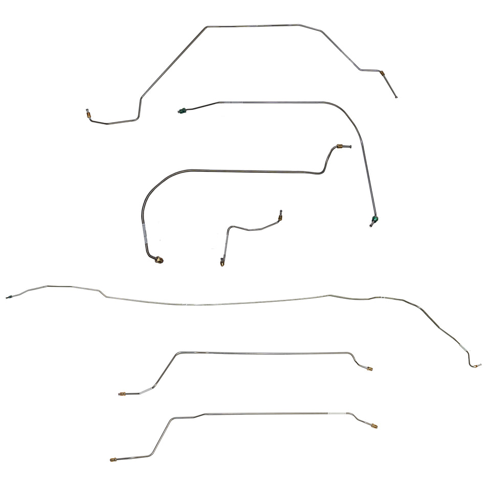 CBK0413SS- 64-67 Chevy Chevelle Convertible, Disc Brake Conversion Brake Line Kit; Stainless - SSTubes