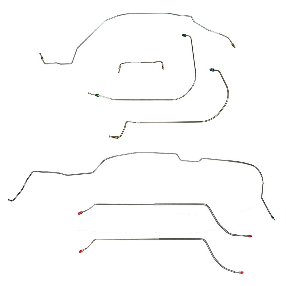 CBK0415SS- 68-70 Chevy Chevelle Hardtop, Disc Brake Conversion Brake Line Kit; Stainless
